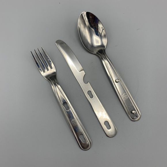 Vtg Boy Scouts of America Silverware Utensil Set Imperial Stainless Steel Case - Picture 4 of 16